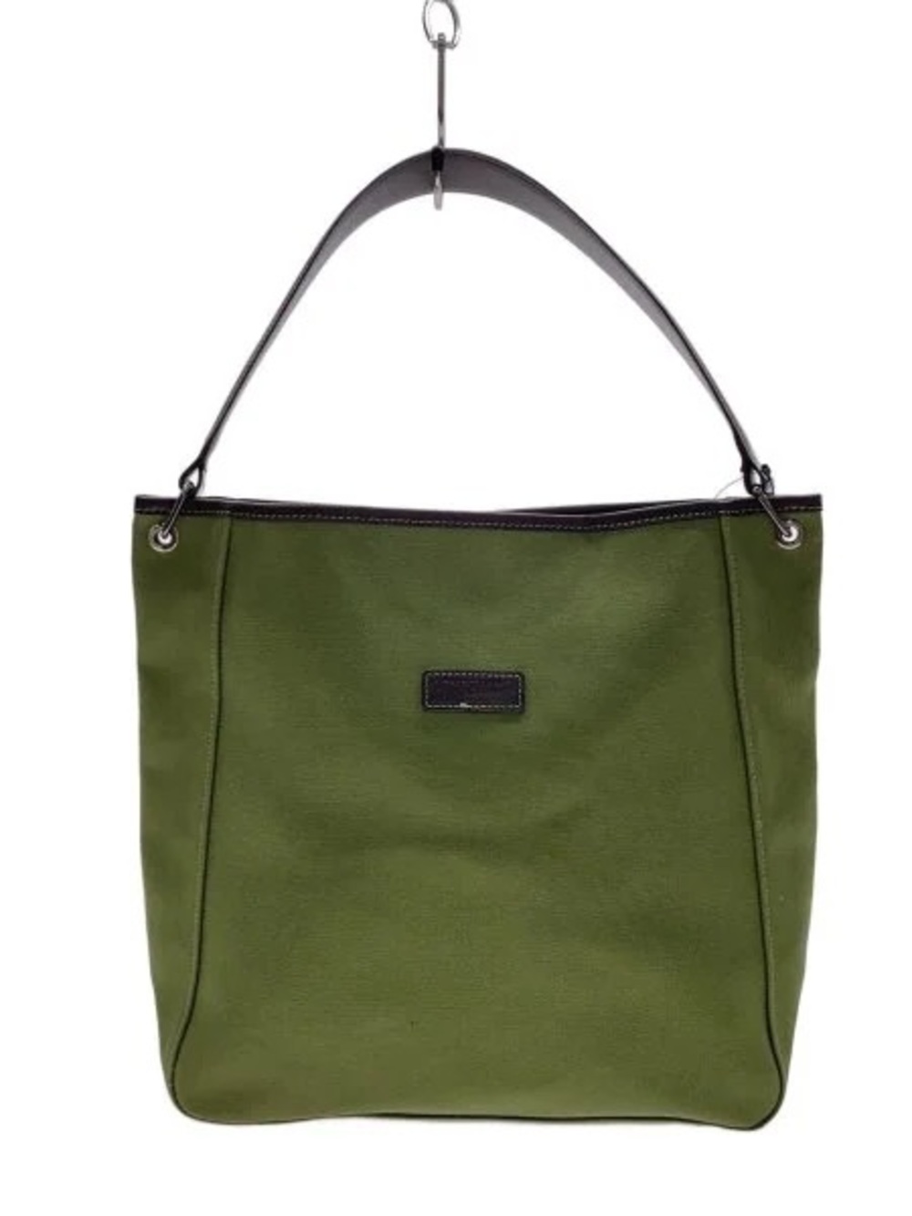 Longchamp Canvas Bag w/Leather Strap